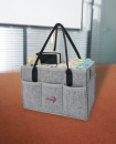 GREY Baby Diaper Caddy Organizer with STRAPS Nursery use Foldable Lightweight Portable Newborn Baby Shower Gift Travel Tote Car